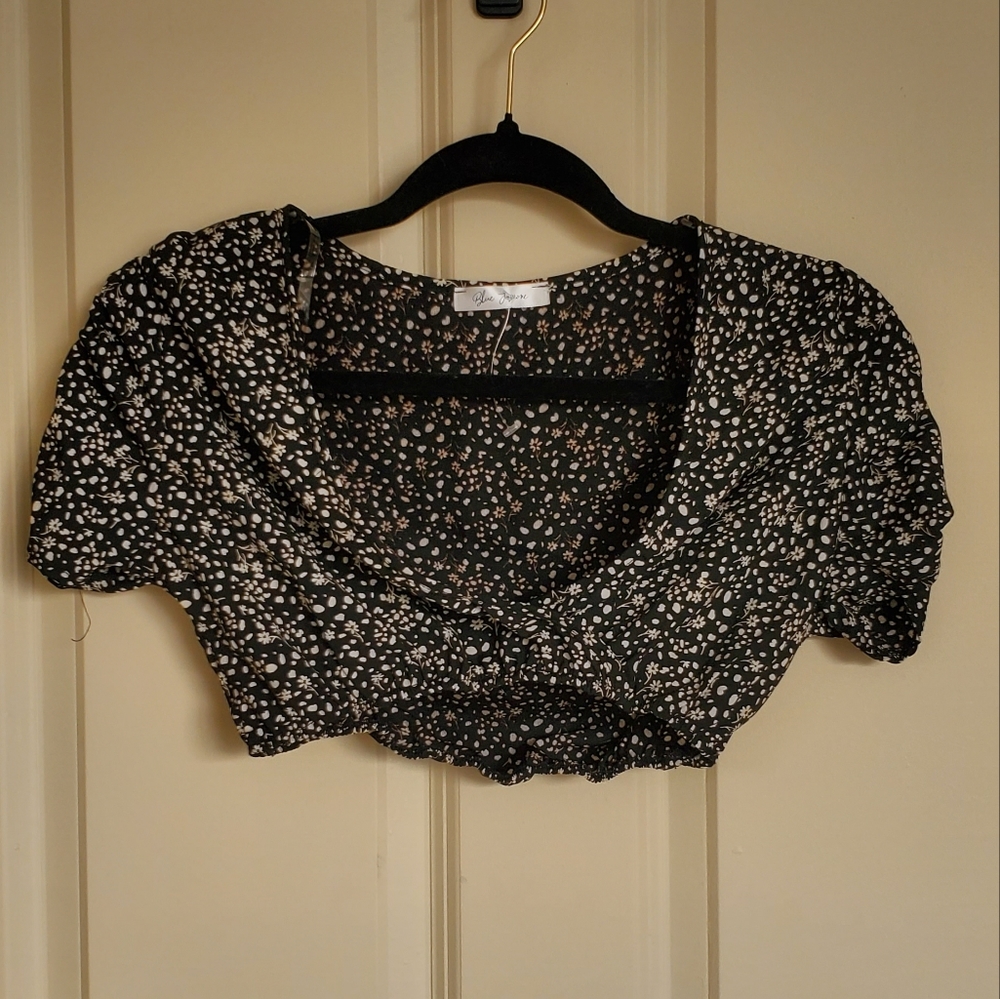 NWT Blue Jasmine Floral Crop Top